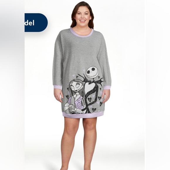NWT gray and purple Nightmare Before Christmas loungewear, large - Picture 1 of 7